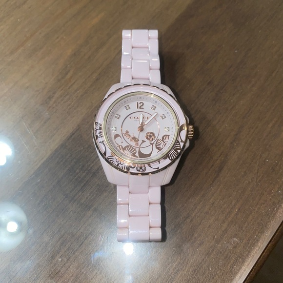 Coach Preston Pink Dial Pink Steel Strap Watch for Women - 14503465 - Picture 1 of 4